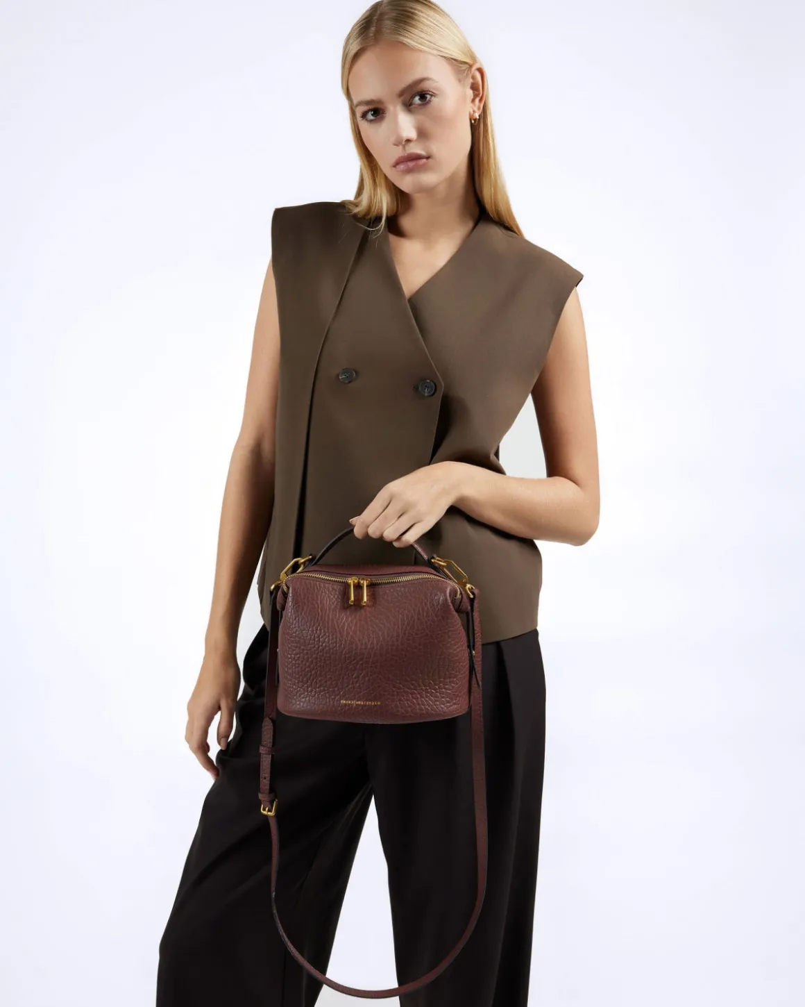 Smaak Amsterdam Crossbody Tassen-ABBY PRINTED | Plum