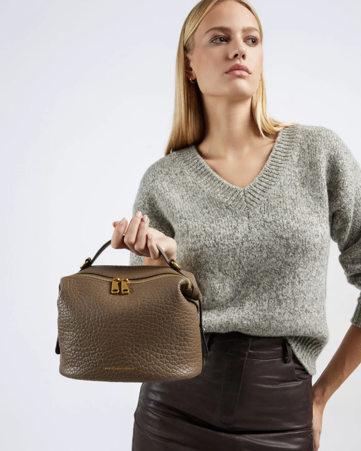 Smaak Amsterdam Crossbody Tassen-ABBY PRINTED | Taupe