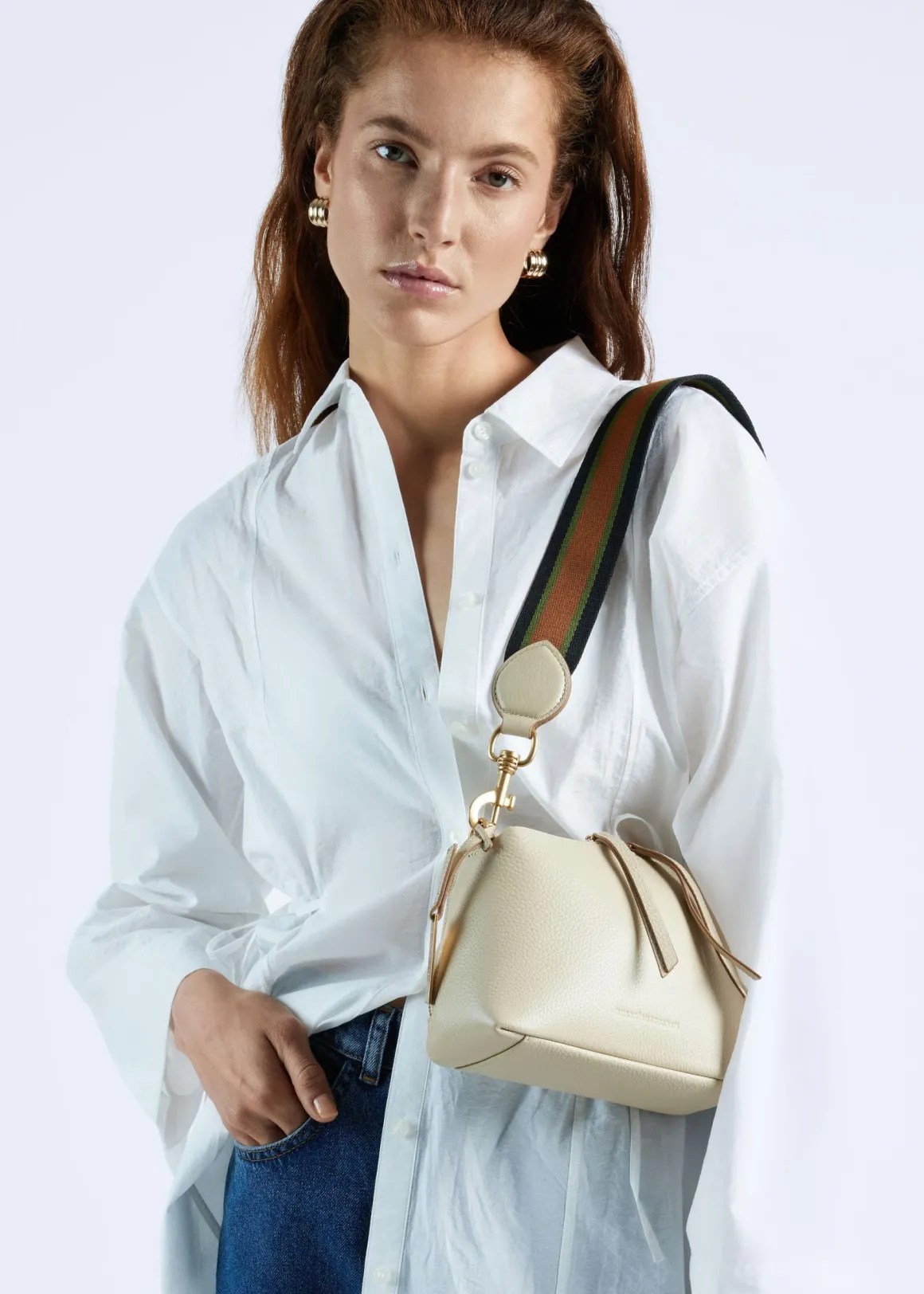Smaak Amsterdam Crossbody Tassen | Schoudertassen-BLAKE | Limestone