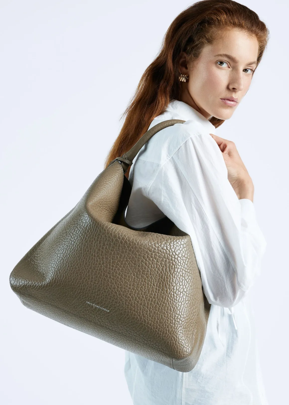 Smaak Amsterdam Schoudertassen | Laptoptassen-HUTTON XL | Taupe