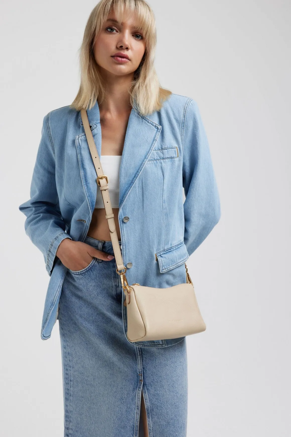 Smaak Amsterdam Crossbody Tassen | Schoudertassen-JACK | Limestone