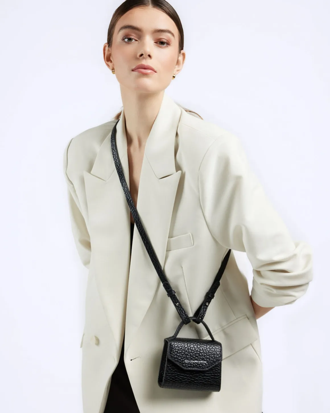 Smaak Amsterdam Crossbody Tassen-MINI PRINTED | Black