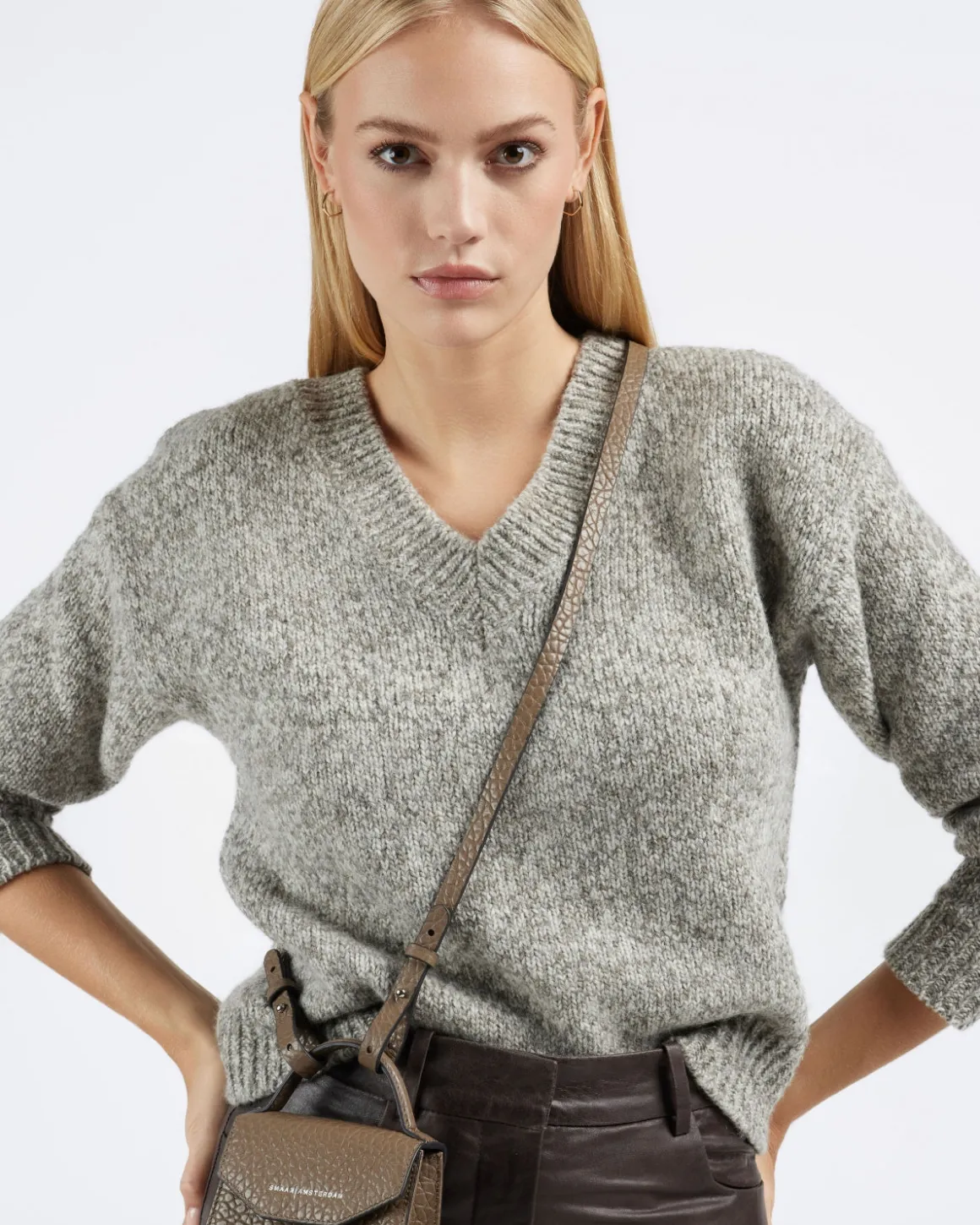 Smaak Amsterdam Crossbody Tassen-MINI PRINTED | Taupe