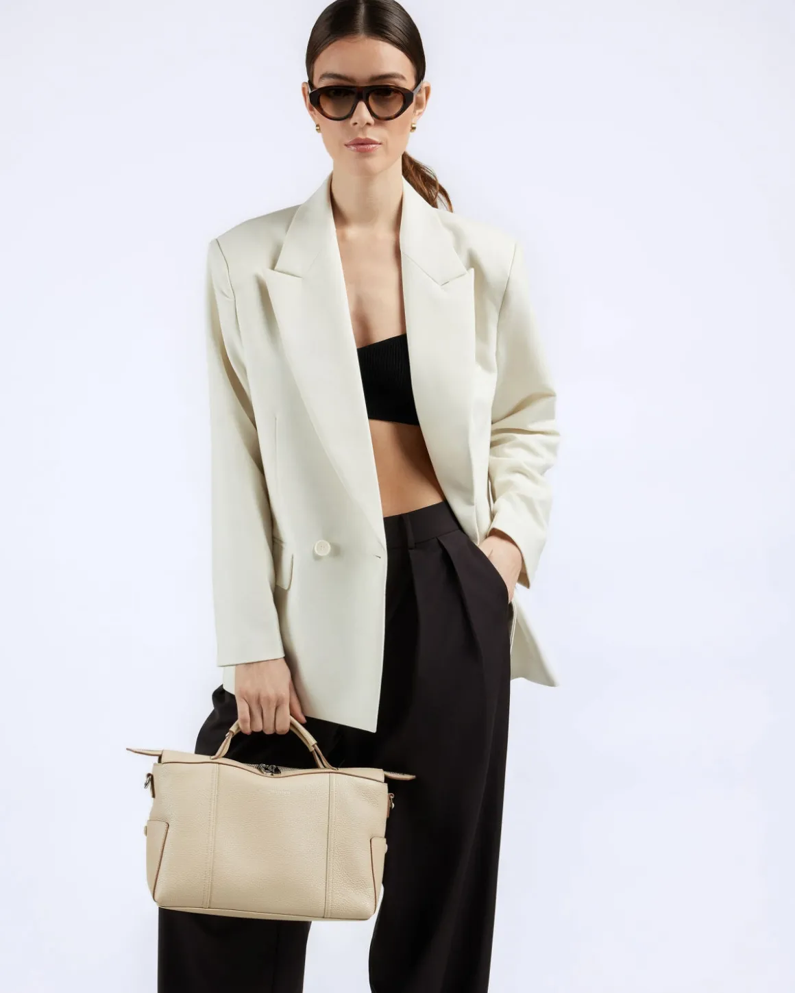 Smaak Amsterdam Handtassen | Crossbody Tassen-TONY | Limestone